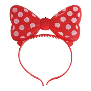 Miray Süs Taç Fiyonklu Işıklı Kırmızı 1 Adet