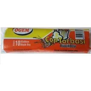 Plastik Çöp Torbası Poşeti 65X80 Cm10 Lu Büyük Boy 30 Lu