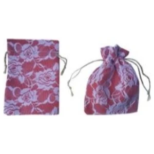 Miray Süs Kese Dantel Kaplamalı Kırmızı 12*17 Cm 10 Adet
