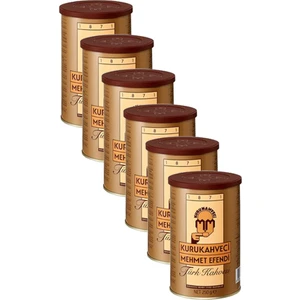 Kurukahveci Mehmet Efendi Türk Kahvesi 250 gr Teneke 6'Lı Set YENİ AMBALAJ