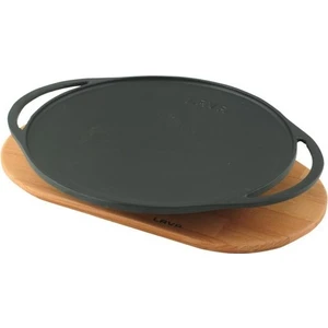 Ahşap Altlıklı Döküm Demir Sac Kavurma Tavası (Ø) 28 Cm