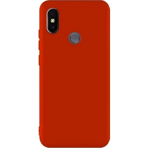 Xiaomi Mi 8 Kılıf Premier Silikon İpeksi Dokunuş + Nano Glass Kırmızı