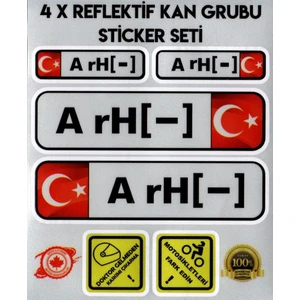 Çınar Extreme TR A rH - Reflektif Kan Grubu Seti Sticker