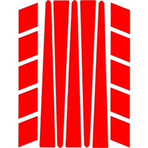 Çınar Extreme Şerit Şeklinde Reflektif Kırmızı Sticker