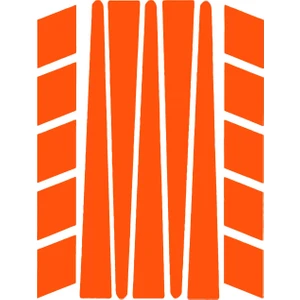 Çınar Extreme Şerit Şeklinde Floresan Turuncu Sticker