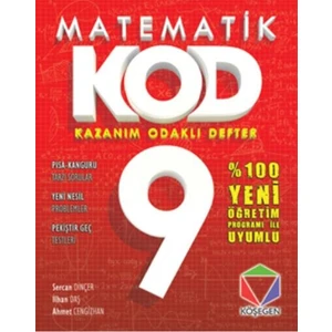 Köşegen Yayın Dağıtım 9. Sınıf Matematik Kod;Kazanım Odaklı Defter Yeni - Sercan Dinçer - İlhan Daş - Ahmet Cengizhan