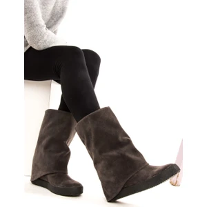 Fox Shoes Gri Kadın Çizme C437454602