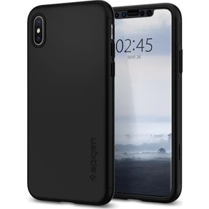 Apple iPhone XS / iPhone X Kılıf Thin Fit 360 Koruma Black (Cam Ekran Koruyuculu) - 063CS24926