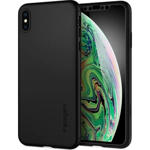 Apple iPhone XS Max Kılıf Thin Fit 360 Koruma Black (Cam Ekran Koruyuculu) - 065CS24846