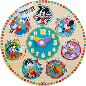 Disney Mickey Mouse Ve Arkadaşları Ahşap Raptiyeli Bul Tak Yapboz Saat