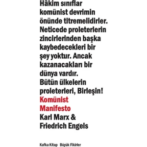 Komünist Manifesto -  Karl Marx - Friedrich Engels