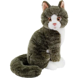 Animals Of The World Oturan Gri Kedi Peluş Oyuncak 22 cm