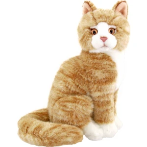 Animals Of The World Oturan Bej Kedi Peluş Oyuncak 22 cm
