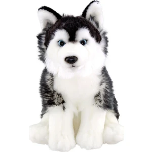 Animals Of The World Floppy Siyah Husky Peluş Oyuncak 28 cm
