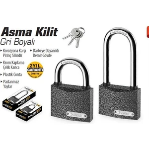 1321 Gri Asma Kilit Kısa 25 Mm