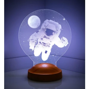 Astronot 3 Boyutlu Led Lamba