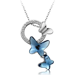 Swarovski Taşlı Kelebek Kolye (Altın Kaplama)