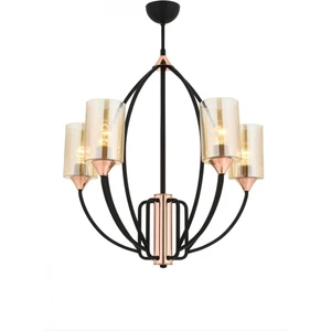 AVONNI AV-1660-4BSY Siyah Boyalı Modern Avize E27 Metal Cam 58cm