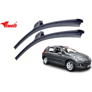 Peugeot 207, 2007 - 2012 / Silecek, Muz Tipi, Takım, 650mm-430mm