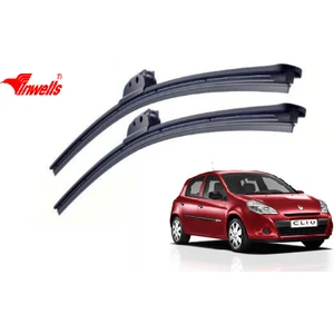 Renault Clio III, 2006 - 2011 / Silecek, Muz Tipi, Takım, 600mm-400mm