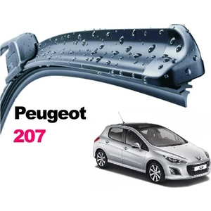 Peugeot 207 HB, 2007 - 2012 / Silecek, Muz Tipi, Takım, 650mm+430mm