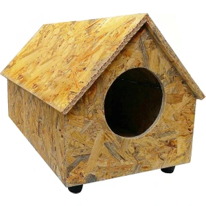 Turkuazpet  Xllux2 Çatılı  Osb Ahşap Kedi Kulübesi,Tırmalama Evi