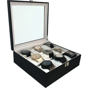 Stand Market  Saat Kutusu 9'lu Siyah içi Beyaz