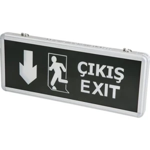 Ct-9167 Exıt Çıkış Armatürü Ledli 3 Saat Akülü Aşağı Ok