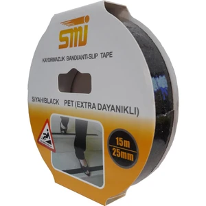 25 Mm 15 Metre  Siyah Kaydırmazlık Bandı