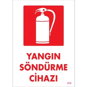 Uyarı Levhaları ''Yangın Söndürme Cihazı'' Pvc 25*35