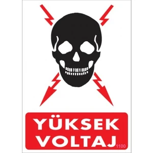 Uyarı Levhaları ''Yüksek Voltaj'' Pvc 25*35