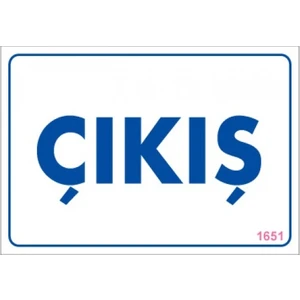 Uyarı Levhaları "Çıkış" Pvc 17,5*25