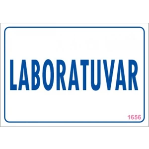Uyarı Levhaları "Laboratuvar" Pvc 17,5*25