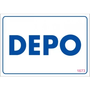 Uyarı Levhaları "Depo" Pvc 17,5*25
