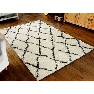 Shaggy Halı G0276 KREM/SİYAH 80X150 6 Renk Seçeneğiyle