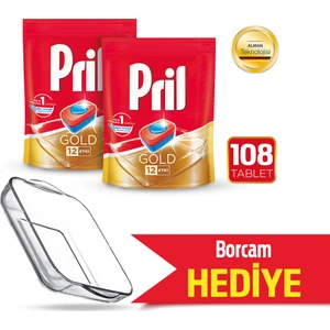 Gold Bulaşık Makinesi Tableti 54 Yıkama 2'li Paket + Borcam