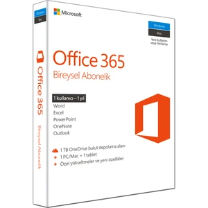 Office 365 Bireysel Abonelik - 1 Kullanıcı - 1 Yıl