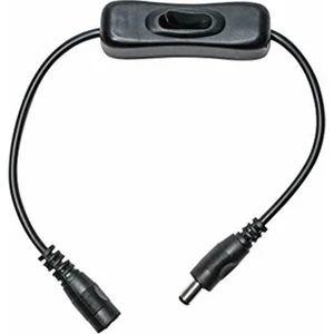 Anahtarlı DC Adaptör Uzatma Kablosu -Siyah