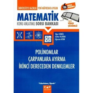 Çap Yayınları Polinomlar Çarpanlara Ayırma İkinci Derece Denklemler