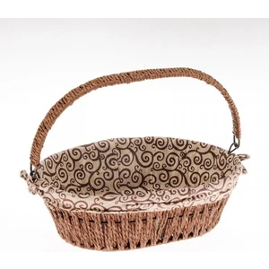 Unr-8282 Hasır Örme Ekmek Sepeti Kahve Oval 25X17X12 CM
