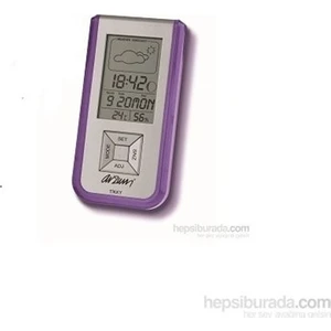 AR714 Tikky Lcd Ekranlı Çalar Saat/Nem Ölçer-Mor
