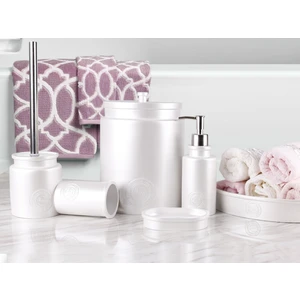 By Selim Stamp 5 Parça Polyester Banyo Seti - Sedef