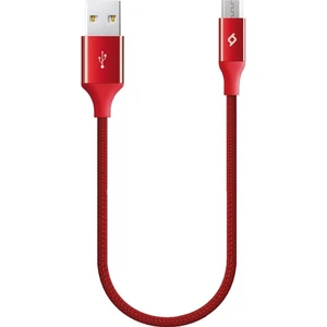 AlumiCable Mini Micro USB Şarj Kablo Kırmızı 30cm 2DK25K
