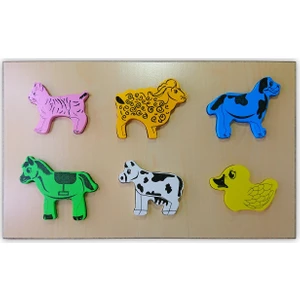 Baby Toys Ahşap Hayvanlar Bebek Puzzle