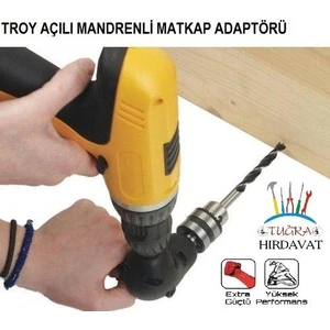 90000 Açılı Matkap Adaptörü Mandrenli Dar Mekan Matkap Ucu