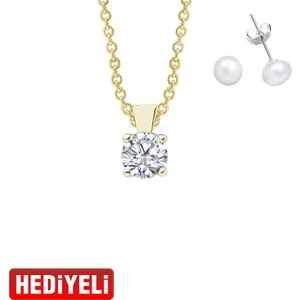 AltınSepeti Tek Taş Altın Kolye AS1424GKL