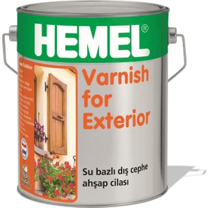 Hemel Varnish For Exterior 2.5 Lt Su Bazlı Şeffaf Dış Mekan Ahşap Cilası