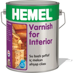 Hemel Varnish For İnterior 2.5 Lt Su Bazlı Şeffaf İç Mekan Ahşap Cilası