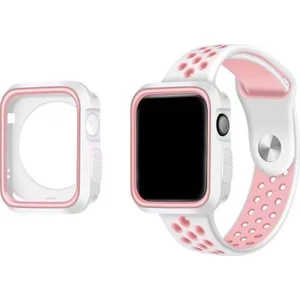 Akıllıphone Ally Apple Watch Uyumlu İçin 42Mm 2,3 Nike Style Çift Renk Silikon Kılıf