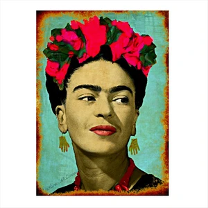 Ahşap Tablo Frida Kahlo